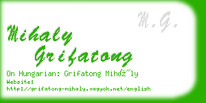 mihaly grifatong business card